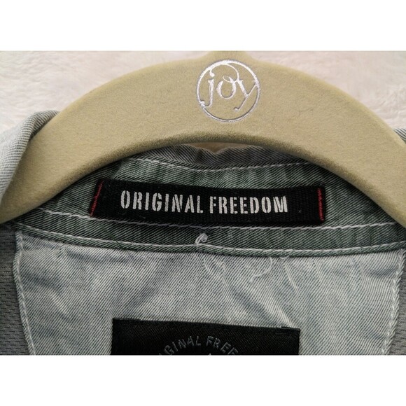 Gramicci Original Freedom Light Blue Cotton Button Short Sleeve Shirt Medium - Picture 10 of 16